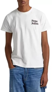 Koszulki męskie - Pepe Jeans Koszulka męska Kody, Biały (nie biały), L - grafika 1