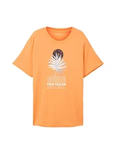 TOM TAILOR Męski t-shirt z letnim nadrukiem, 22195 - Fruity Melon Orange, XXL - Koszulki męskie - miniaturka - grafika 1
