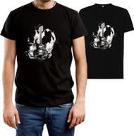 Koszulki męskie - T-SHIRT MĘSKI DLA GITARZYSTY GITARA ROCK METAL KOSZULKA CZARNA R-M A240 - miniaturka - grafika 1