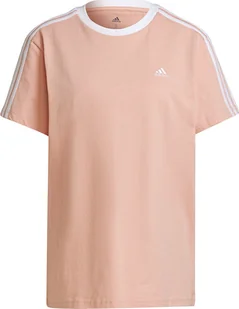 Koszulka damska adidas Essentials 3-Stripes brzoskwiniowa H10203-M - Bluzki damskie - miniaturka - grafika 1