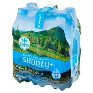 Carrefour Extra Sudety+ Naturalna woda mineralna niegazowana 6 x 500 ml - Woda - miniaturka - grafika 1