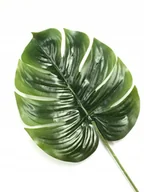 Sztuczne kwiaty - SZTUCZNY LIŚĆ gumowany ZIELONY na bukiet stroik do wiązanki dodatek DUŻY - miniaturka - grafika 1