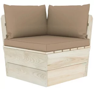 vidaXL Poduszki na sofę z palet 3 szt. kolor taupe tkanina 315072 - Poduszki ogrodowe - miniaturka - grafika 1
