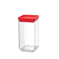 Pojemniki kuchenne - Brabantia Pojemnik kuchenny szklany kwadratowy średni czerwony 290022 - miniaturka - grafika 1