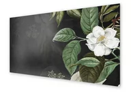 Dekoracje domu - Panel kuchenny HOMEPRINT Biały kwiat na ciemnym tle 120x60 cm - miniaturka - grafika 1