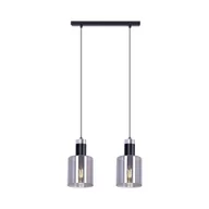 Lampy sufitowe - Grafitowa lampa wisząca, dwa szklane klosze K-5251 z serii BRUS - miniaturka - grafika 1