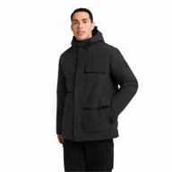 Kurtki męskie - Męska kurtka przeciwdeszczowa Jack Wolfskin BRANDENBURGER JKT M black - M - miniaturka - grafika 1