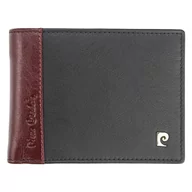 Portfele - Pierre Cardin, Portfel skórzany męski, Tilak30 8806, czarny/czerwony, ochrona RFID - miniaturka - grafika 1