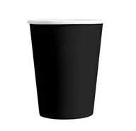 Dekoracje i nakrycia stołu na imprezę - Kubeczki papierowe czarne, 200 ml 6 szt. - miniaturka - grafika 1