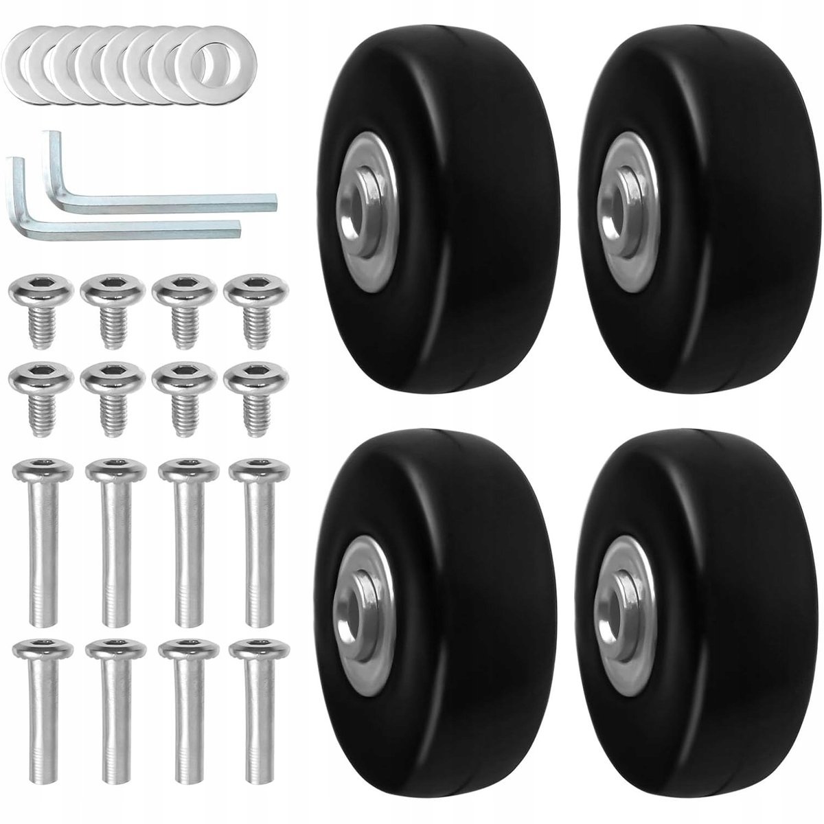 4 SZT ZESTAW KÓŁEK DO WALIZKI CZĘŚCI NAPRAWCZE BAGAŻY WALIZEK TOREB 50*18mm