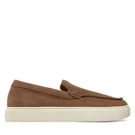 Półbuty męskie - Półbuty Calvin Klein Moccasin Suede HM0HM01794 Brązowy - miniaturka - grafika 1