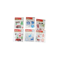 Ozdoby bożonarodzeniowe - Zestaw naklejek świątecznych 22 x 19 cm mix wzorów - miniaturka - grafika 1