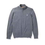 Swetry męskie - Timberland Williams Rivr Full Zip Sweter Męski, Szary, XXL - miniaturka - grafika 1