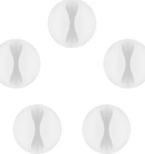 Organizer Goobay Uchwyt Biały 5 sztuk 95183 - Maskownice do kabli - miniaturka - grafika 1