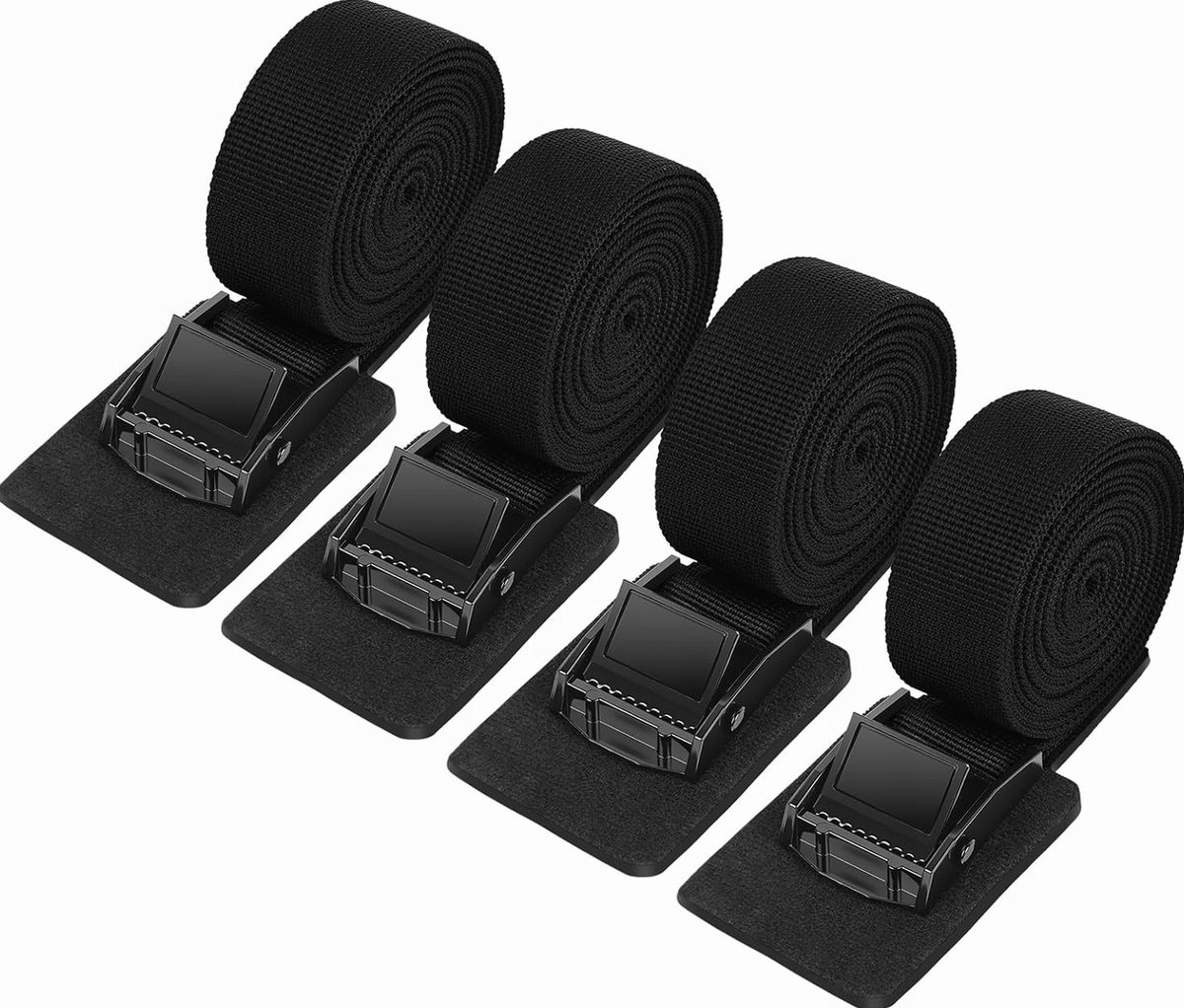 PASY MOCUJĄCE 4 SZTUKI 25MM 2M GRZECHOTKĄ ZESTAW POLIESTER CZARNE
