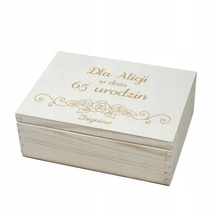 Pudełko na herbatę z grawerem z różami herbaciarka z imieniem na urodziny - Pojemniki kuchenne Pudełko na herbatę z grawerem z różami herbaciarka z imieniem na urodziny - Pojemniki kuchenne - miniaturka - grafika 1
