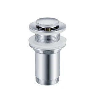 BALNEO - Korek umywalkowy mosiężny Klik Klak model E uniwersalny do umywalki 1/4 cala bez przelewu chrom - Korki do umywalek BALNEO - Korek umywalkowy mosiężny Klik Klak model E uniwersalny do umywalki 1/4 cala bez przelewu chrom - Korki do umywalek - miniaturka - grafika 1