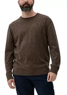 Bluzy męskie - s.Oliver Big Size Bluza męska, brązowa, XXL, brązowy, XXL - miniaturka - grafika 1