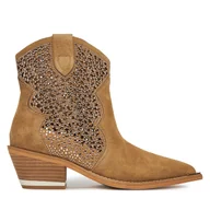 Botki damskie - Kowbojki Alma En Pena V250121 Beżowy - miniaturka - grafika 1