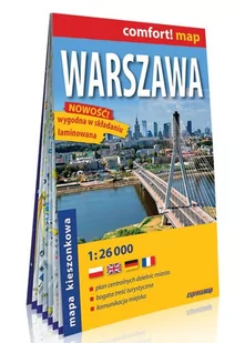zbiorowa Praca Comfort!map Warszawa 1:26 000 mapa kieszonkowa - Przewodniki - miniaturka - grafika 1