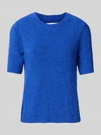 Swetry damskie - Sweter o kroju regular fit z mieszanki bawełny - miniaturka - grafika 1