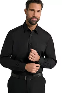 Koszule męskie - JP 1880 Męska koszula duże rozmiary plus size L-8XL koszula, biznesowa, nie wymaga prasowania, kołnierz kent, długi rękaw, Comfort Fit, do 8XL czarna 3XT 804890100-3XT, czarny, 3XL - grafika 1