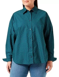 United Colors of Benetton Koszula męska, Ciemnoniebieski W Zielone Paski 67v, XS - Koszule męskie - miniaturka - grafika 1