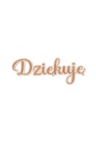 Drewniany napis - Dziękuję 5szt biały - Zabawki kreatywne - miniaturka - grafika 1