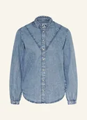 Bluzki damskie - Pepe Jeans Bluzka Jeansowa blau - miniaturka - grafika 1