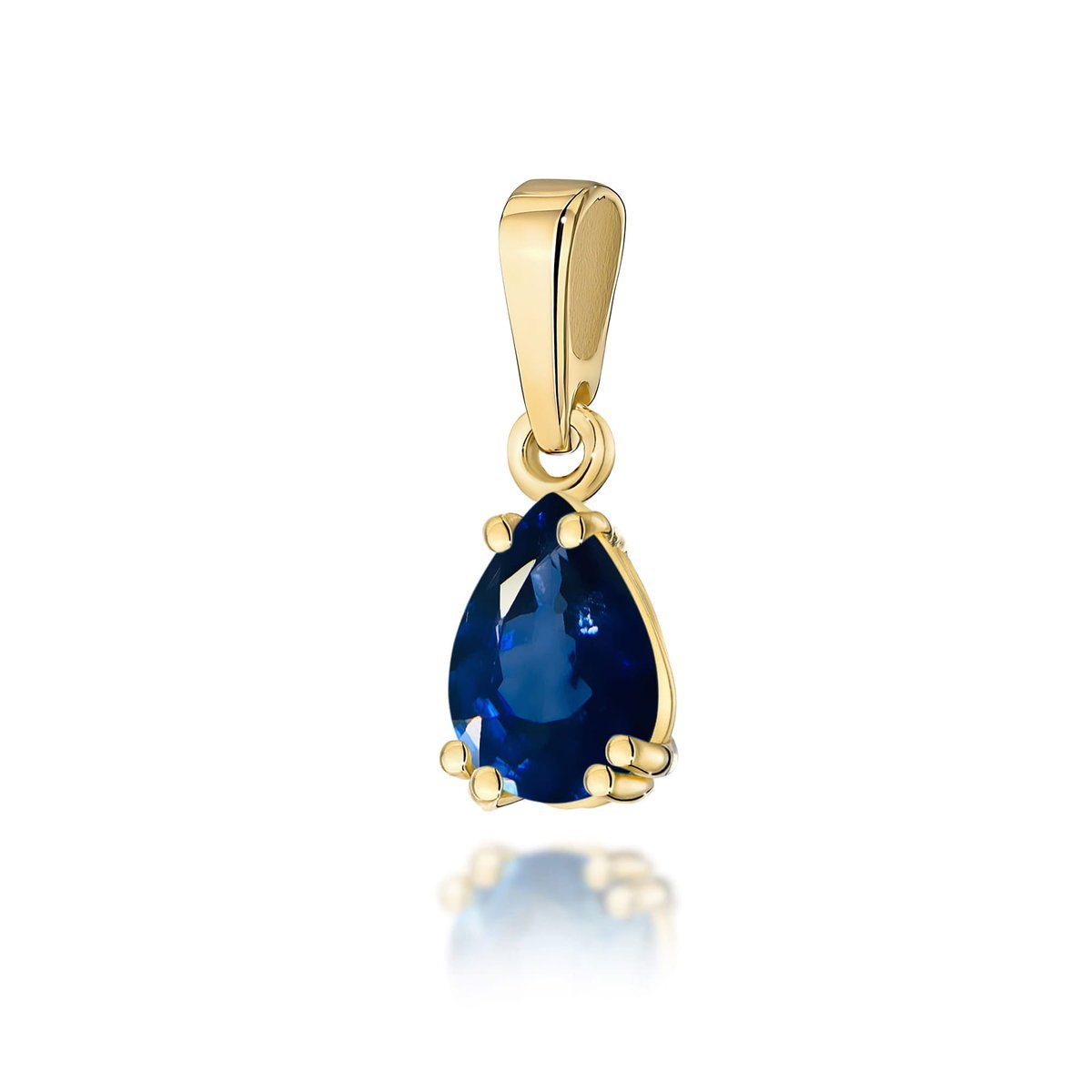 Złota zawieszka / wisiorek Szafir 0,60ct żółte złoto pr. 585