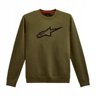 Bluzy męskie - BLUZA ALPINESTARS AGELESS CREW MILITARY GREEN/BLACK XL - miniaturka - grafika 1
