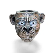 Figurki dekoracyjne - Figura Dekoracja Małpa Doniczka - miniaturka - grafika 1