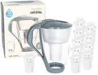 Dzbanki filtrujące - Dzbanek filtrujący szklany Dafi Crystal SZARY + 10 FILTR - miniaturka - grafika 1