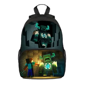 Mylight Minecraft Drukowanie 3d Plecak przedszkolny dla dzieci Chłopcy Dziewczęta Plecak dla malucha Torba szkolna Torby na książki Plecak F - Plecaki szkolne i tornistry - miniaturka - grafika 1