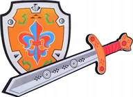 Zabawki militarne - Zestaw dla Rycerza Piankowa Tarcza Miecz piankowy godło Lilia ZA5315 - miniaturka - grafika 1