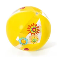 Materace dmuchane i koła do pływania - Dmuchana piłka plażowa 51 cm dla dzieci żółta Bestway - miniaturka - grafika 1