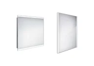 Lustra - Nimco Lustra - Lustro z oświetleniem LED, 80x70 cm, aluminium ZP 12003 - miniaturka - grafika 1