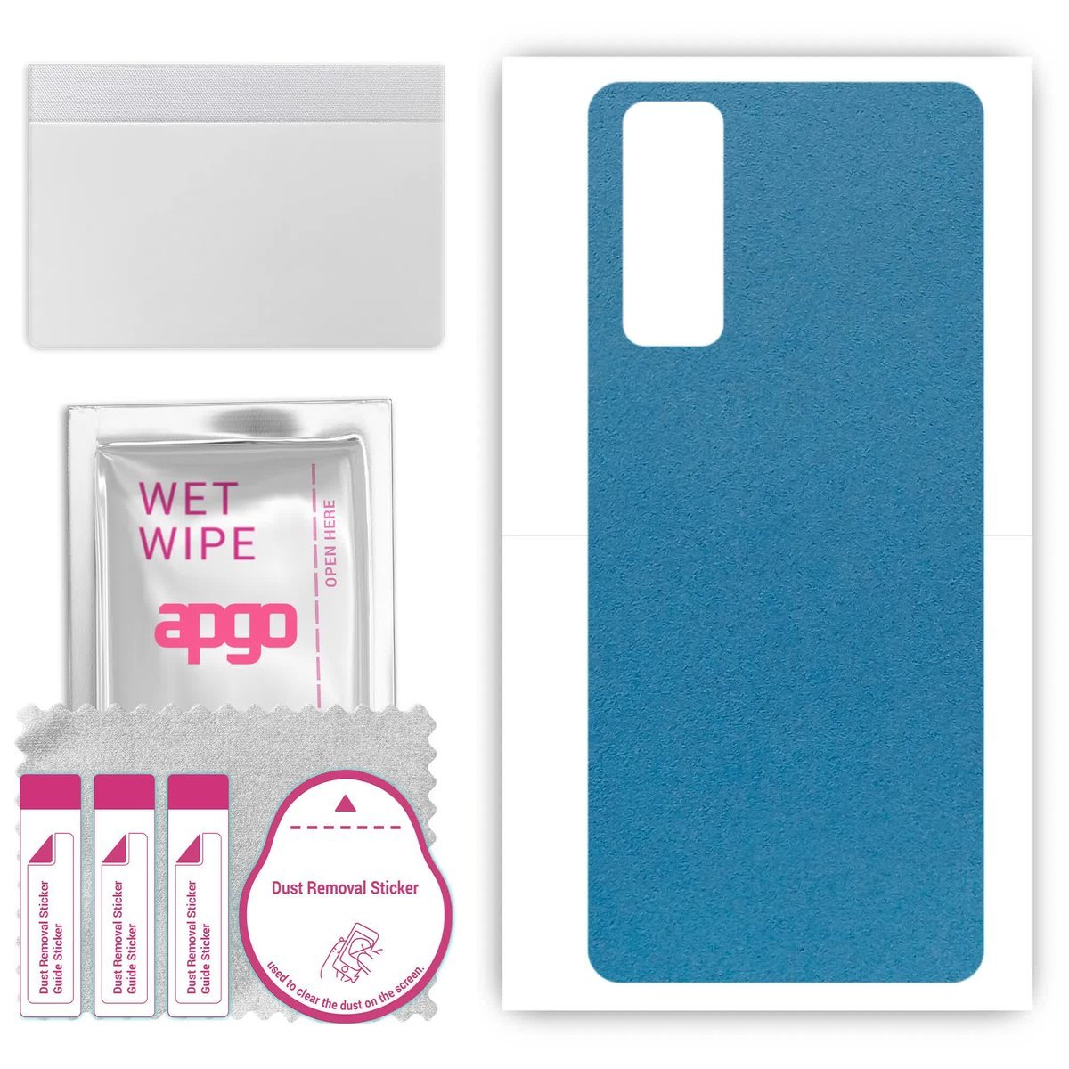 Folia naklejka skórka strukturalna na TYŁ Zamsz do Vivo T1x 5G - Zamsz Niebieski - apgo SKINS