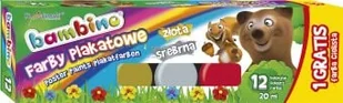 St. Majewski Farby plakatowe 20 ml BAMBINO 12 kol+ 1 gratis - Przybory szkolne - miniaturka - grafika 1