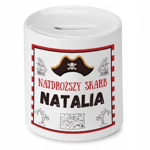 Skarbonka 330 ml Dla Natali Córki Dziecka Prezent z Nadrukiem ze Zdjęciem - Skarbonki - miniaturka - grafika 1