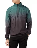 Kurtki męskie - Urban Classics Kurtka męska Windbreaker Gradient Pull Over Jacket, Zielony (Black/Bottlegreen 02270), XXL - miniaturka - grafika 1