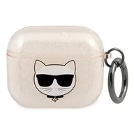 Akcesoria do słuchawek - Apple Karl Lagerfeld Etui Karl Lagerfeld KLA3UCHGD AirPods 3 cover złoty/gold Glitter Choupette KLD574GLD - miniaturka - grafika 1