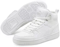 Sneakersy damskie - Sneakersy młodzieżowe wysokie Puma Rebound JOY Jr junior białe (374687-07) - miniaturka - grafika 1