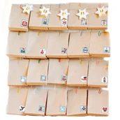 Kalendarze - Kalendarz Adwentowy Torebki Naklejki 25 Szt Wz04 - miniaturka - grafika 1