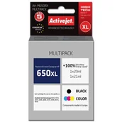 Tusze zamienniki - ActiveJet Tusz AH-M650RX (zamiennik HP 650 CZ101/CZ102; Premium; 1 x 20 ml, 1 x 21 ml; czarny, kolor) - miniaturka - grafika 1