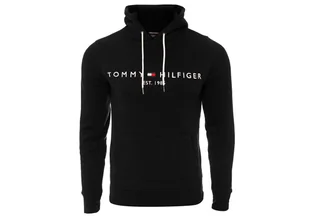 Tommy  Hilfiger Bluza Męska Ocieplana Z Kapturem Core Tommy Logo Hoody Black Mw0Mw10752 Bas L - Bluzy męskie - miniaturka - grafika 1