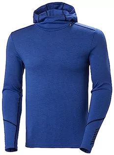 Koszulki męskie - Helly Hansen Męska bluza z kapturem LIFA Merino o średniej gramaturze, Cobalt 2.0, XL - grafika 1