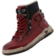 Botki damskie - Mustang 15 m0092001 damskie botki, czerwone, 40 EU, Czerwony, 40 EU - miniaturka - grafika 1
