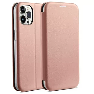 Beline Etui Book Magnetic iPhone 15 Pro Max 6,7" różowo złoty/rose gold - Etui i futerały do telefonów - miniaturka - grafika 1