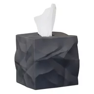 Pudła i pojemniki do przechowywania - Czarny pojemnik na chusteczki Wipy Cube Black - miniaturka - grafika 1